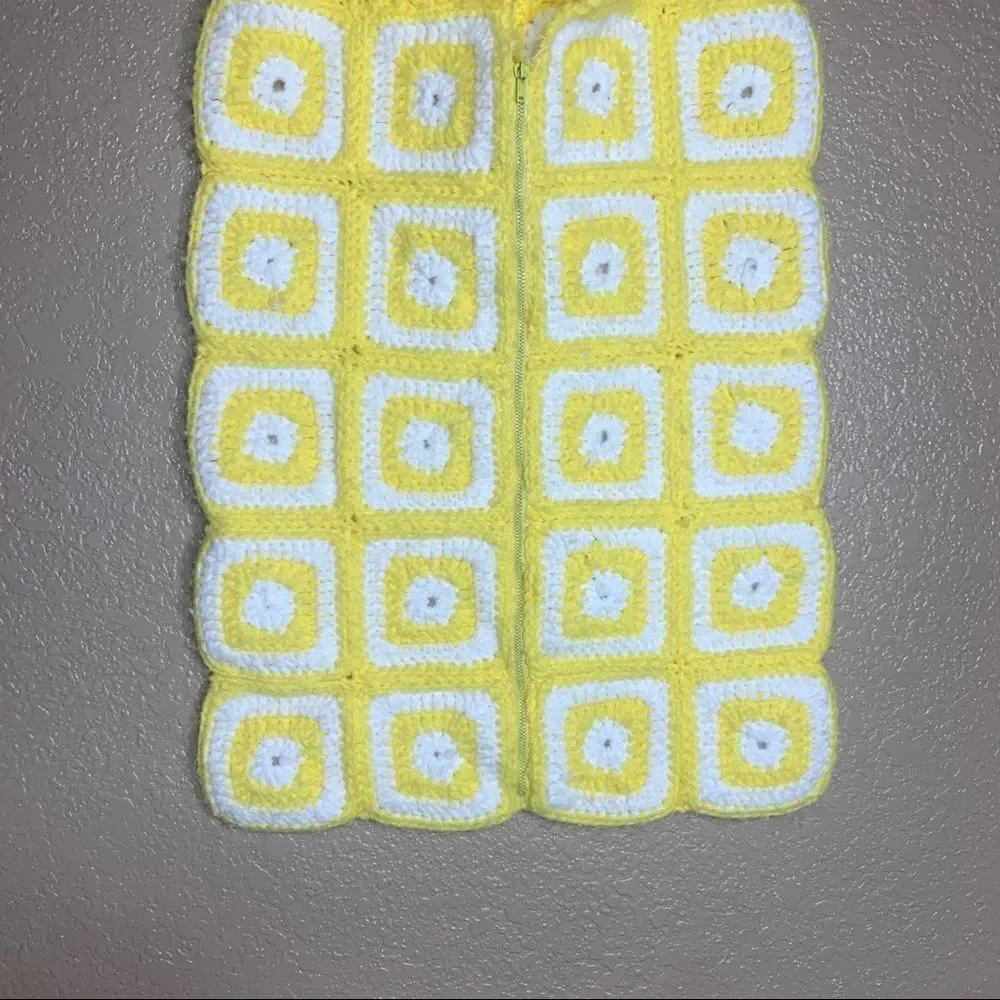 ‎Vintage crochet granny square handmade baby sleep sack